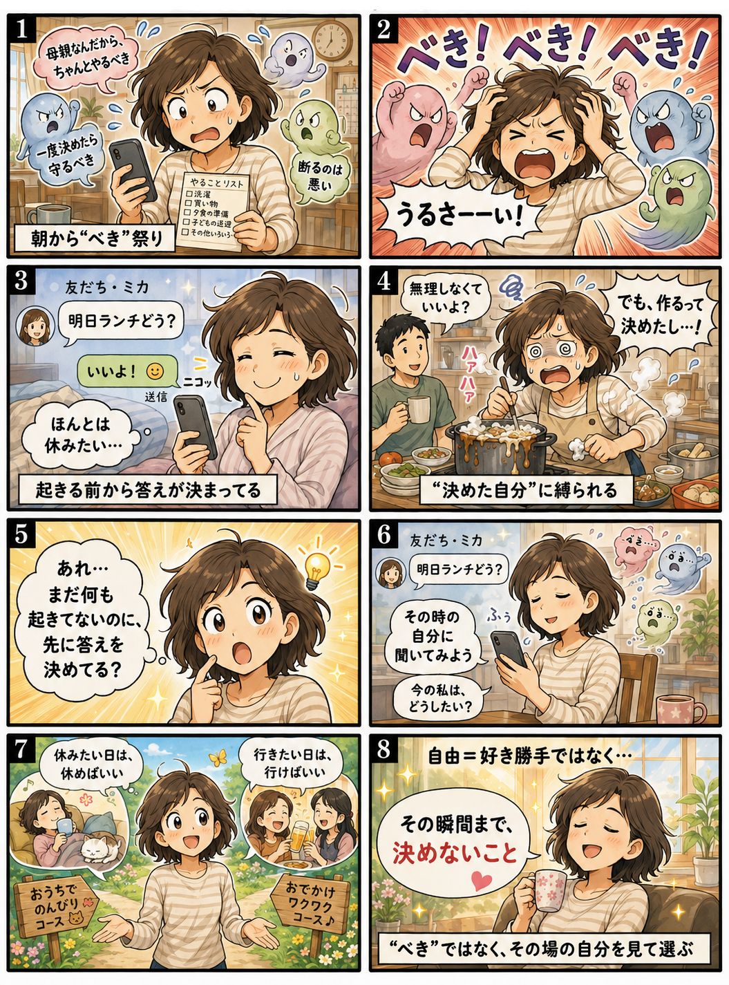 自由とは、その瞬間まで答えを決めないことを描いた漫画