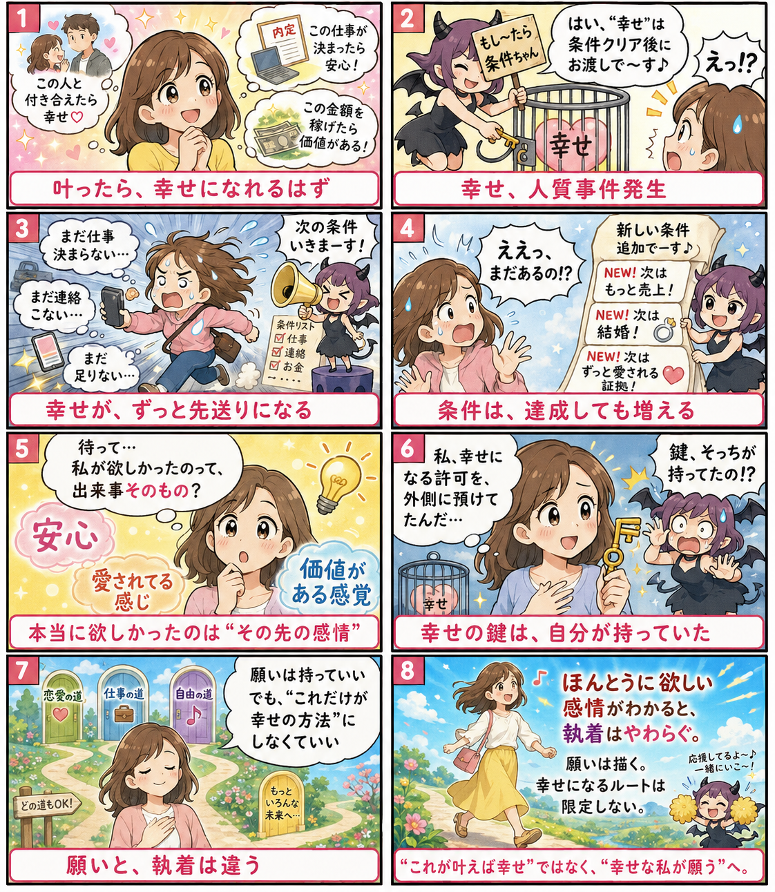 願いそのものではなく、その先で感じたい感情に気づくことを描いた漫画
